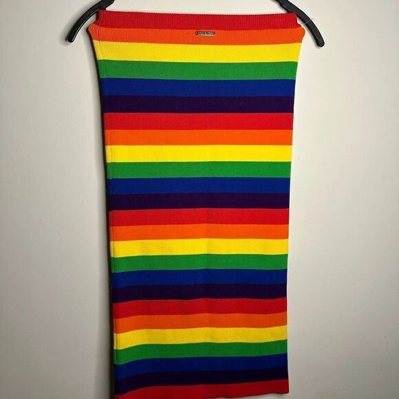 Rainbow-Striped Pencil Skirt - Picture 2 of 6